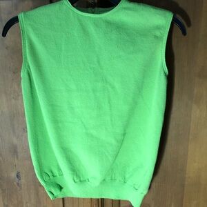 Woman’s Vintage Neon Green Knit Vest